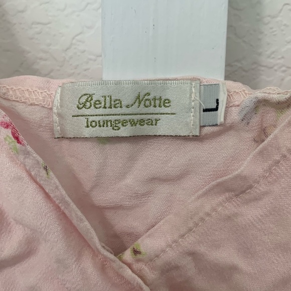 Y2K Bella Notte Pink Floral Faux Wrap Tank Top - Picture 4 of 8